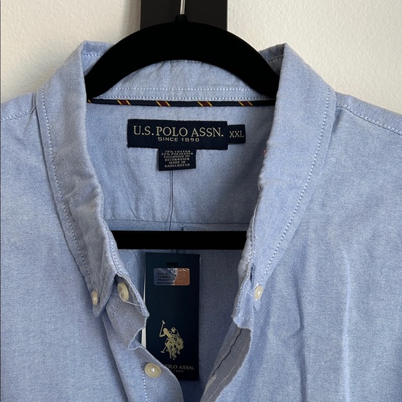 U.S. Polo Assn. Men's Blue Button Down Shirt - Picture 3 of 4